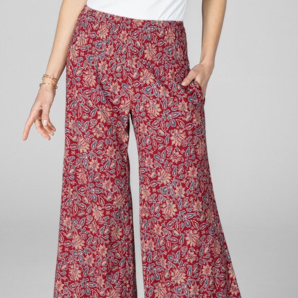 Printed Portofino Ankle Resort Pant: Red Motif - Picture 1 of 3